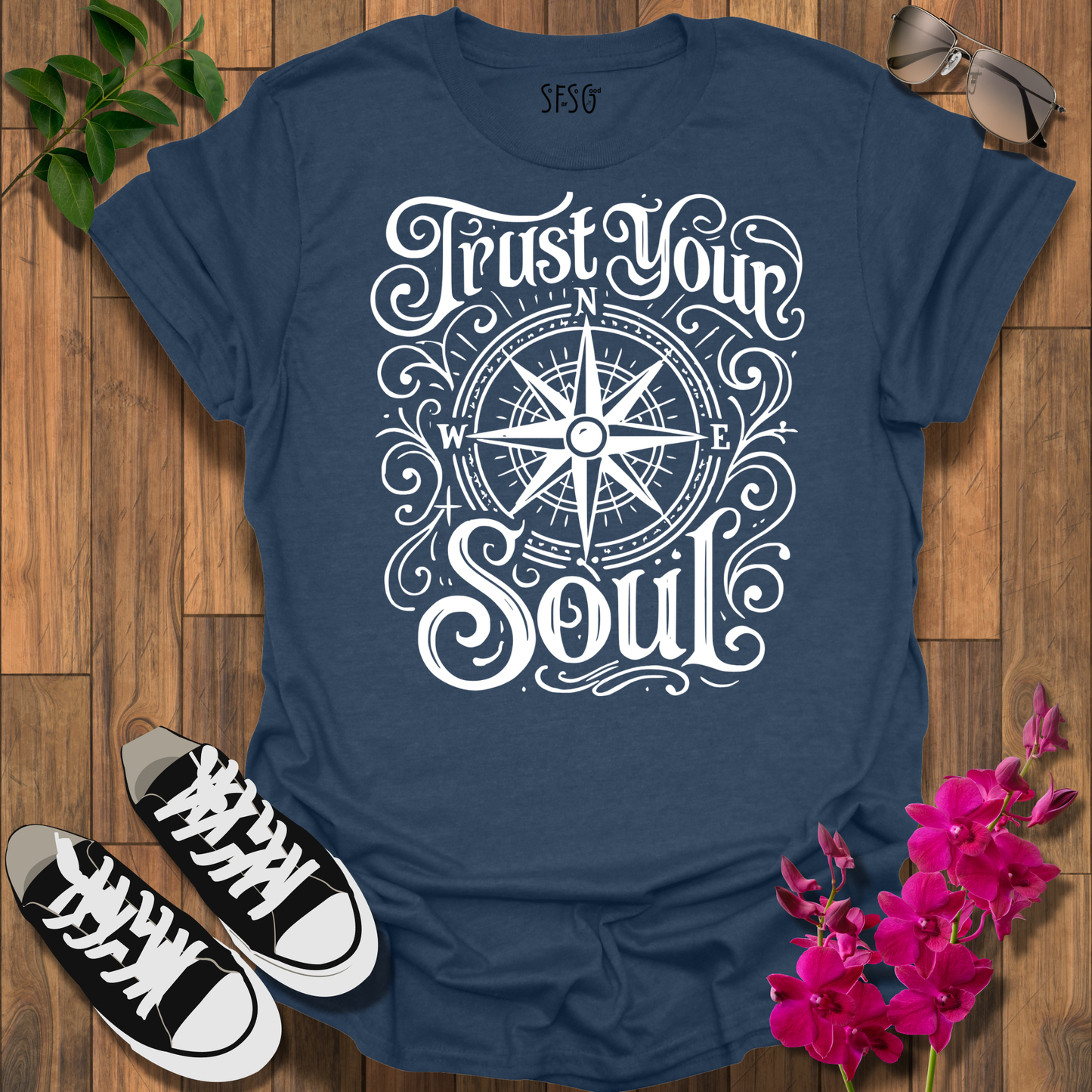 Trust YourSelf (Moral Compass) T‑Shirt — Inspirational Travel Graphic Tee