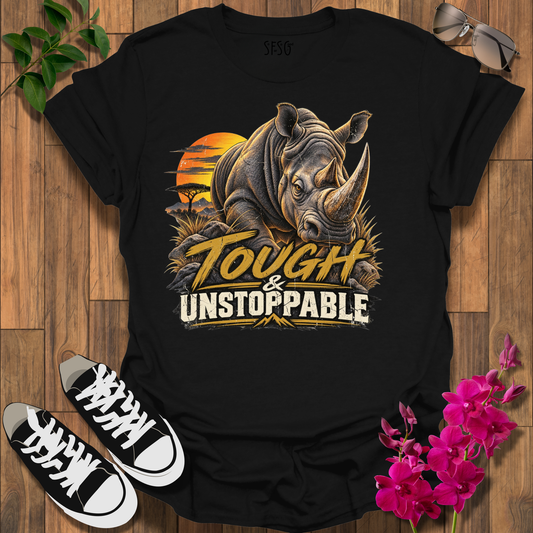 Rhino 'Tough & Unstoppable' T‑Shirt