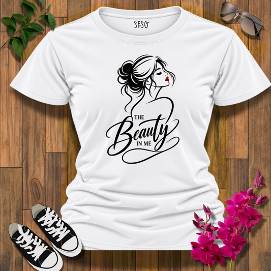 T-Shirt — "The Beauty Within" Minimal Chic Portrait Graphic Tee