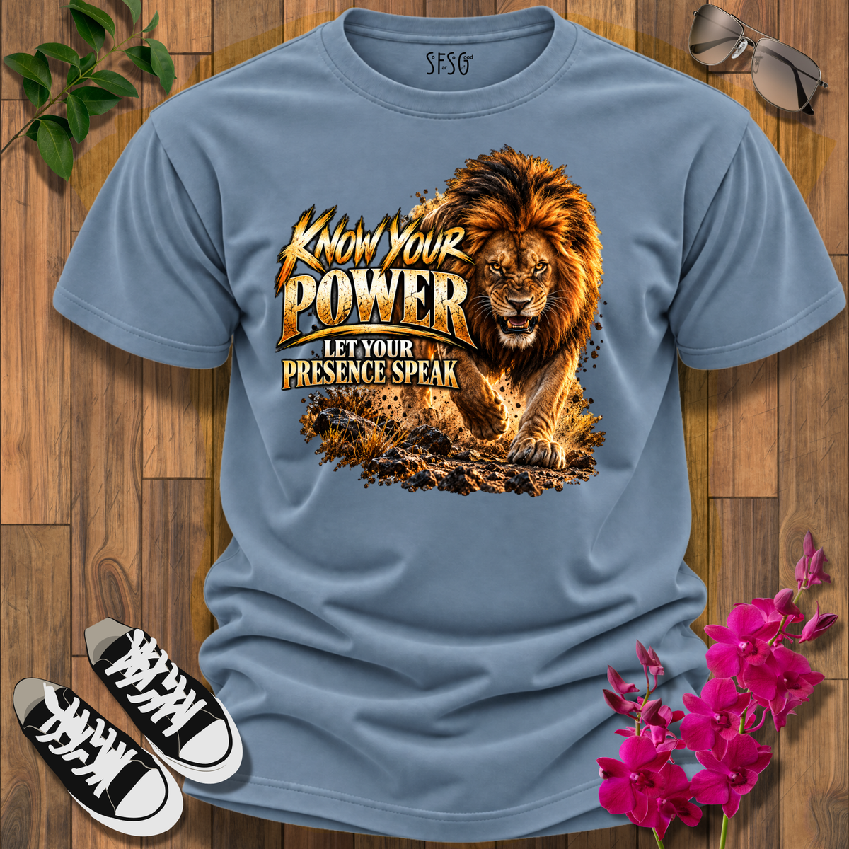 Lion 'Know Your Power - Let Your Presence Speak' T-Shirt