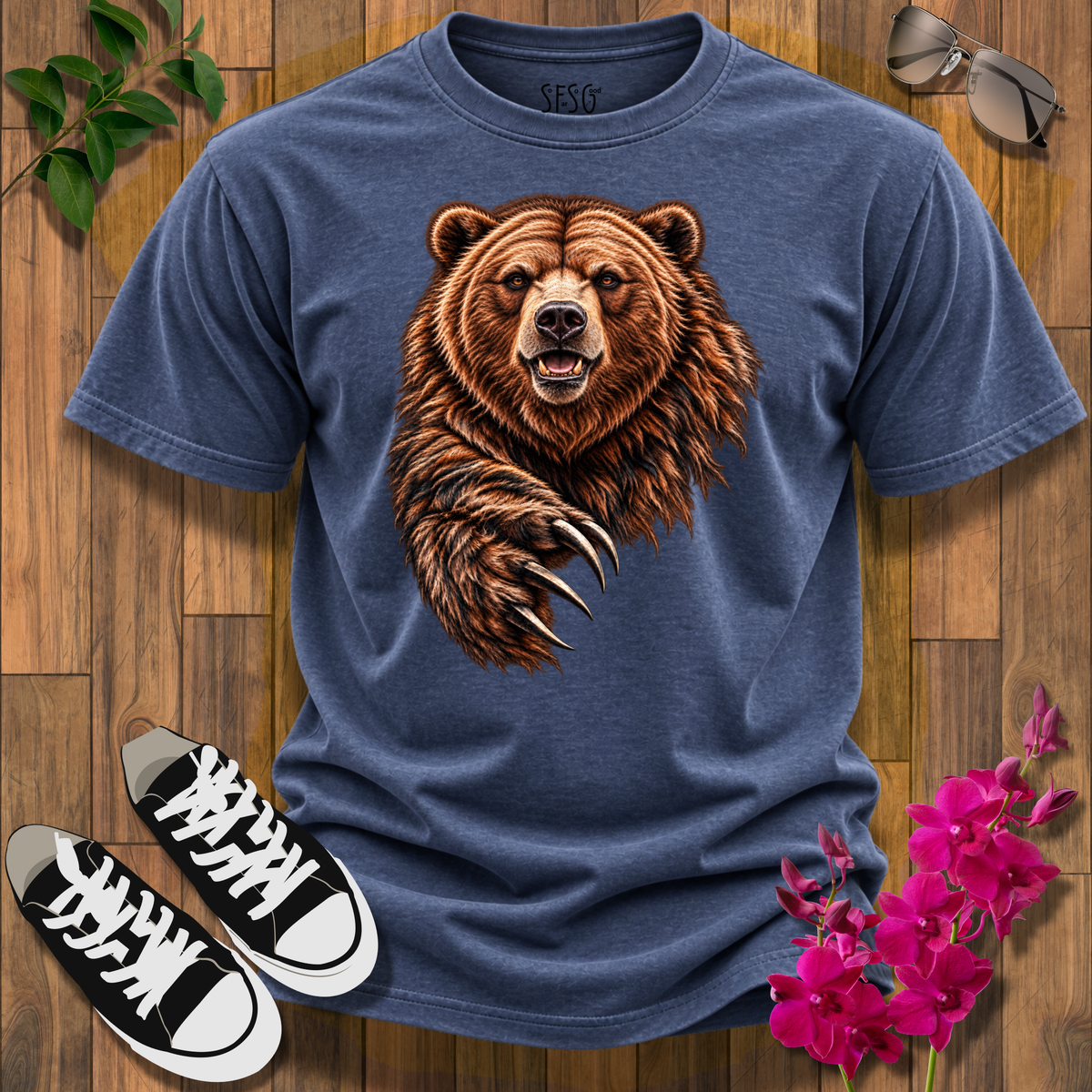 'Bear' T-Shirt — Rustic Wildlife Graphic Tee for Nature Lovers
