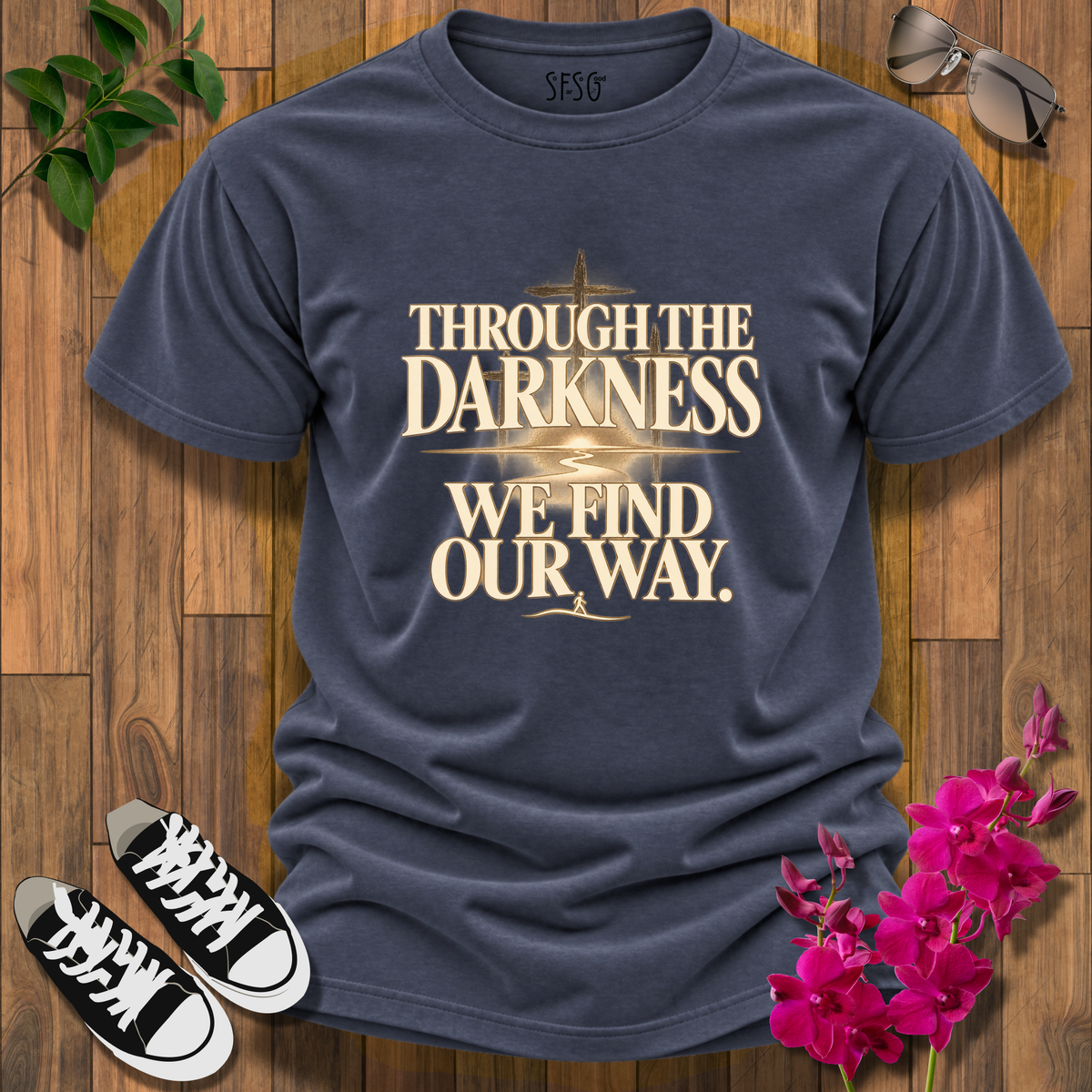 'Through the Darkness' T-Shirt Inspirational Tee