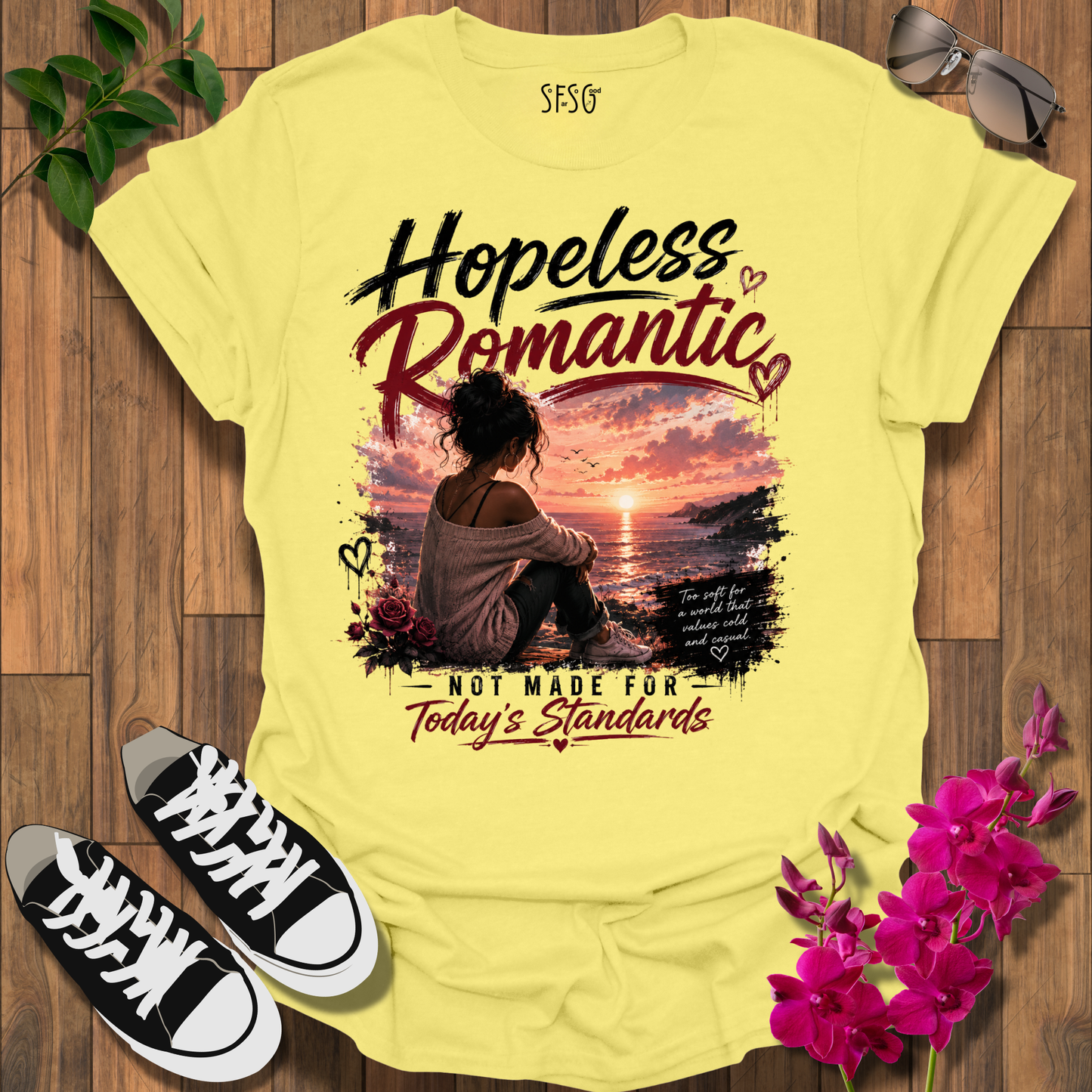 "Hopeless Romantic" "F" T-Shirt