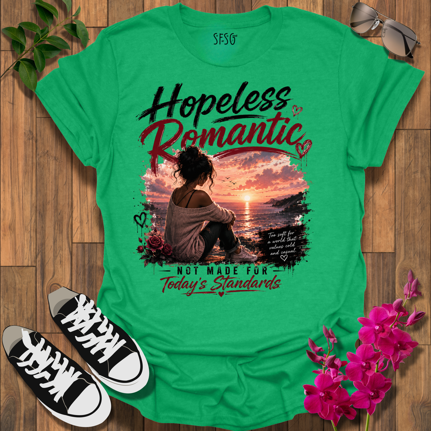 "Hopeless Romantic" "F" T-Shirt