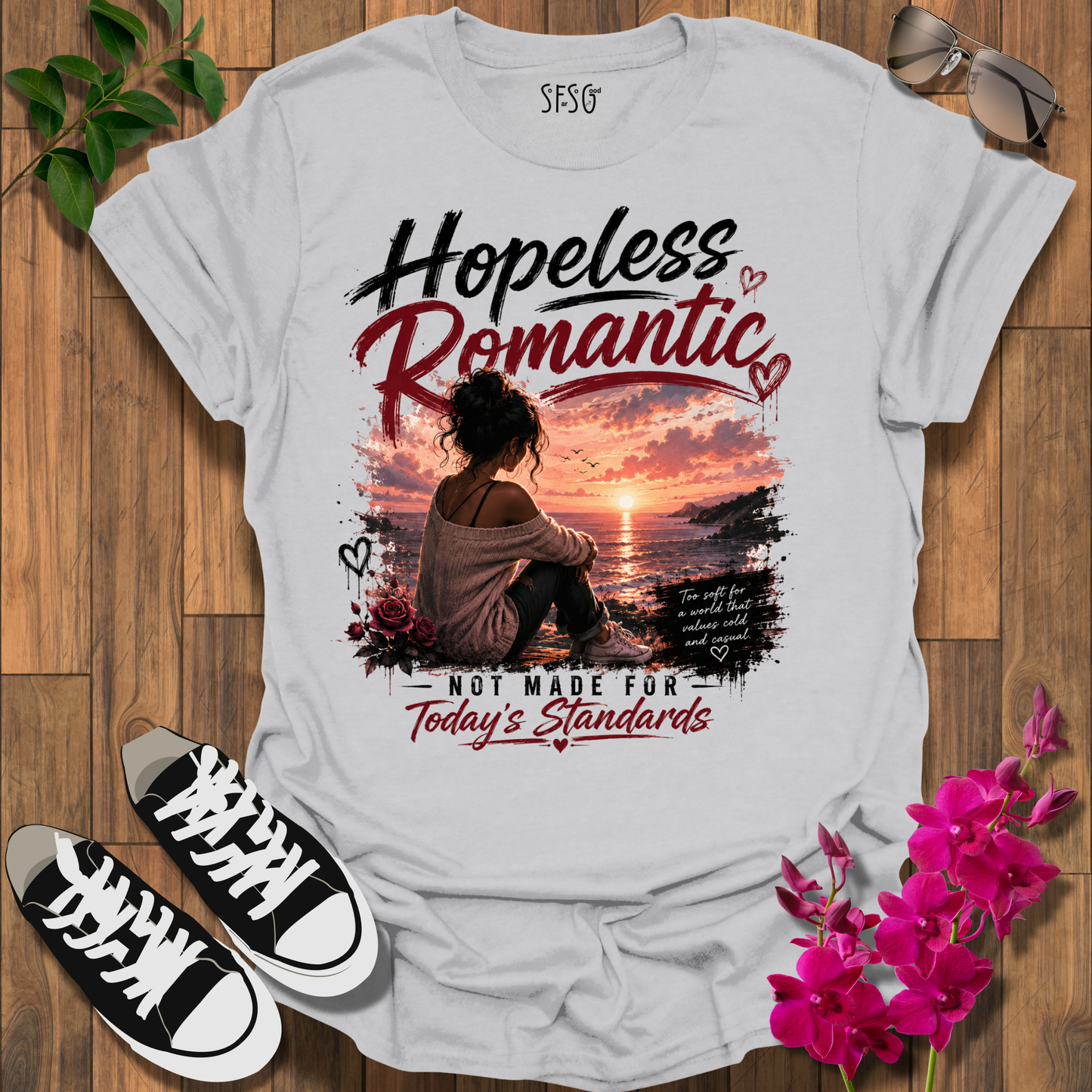 "Hopeless Romantic" "F" T-Shirt