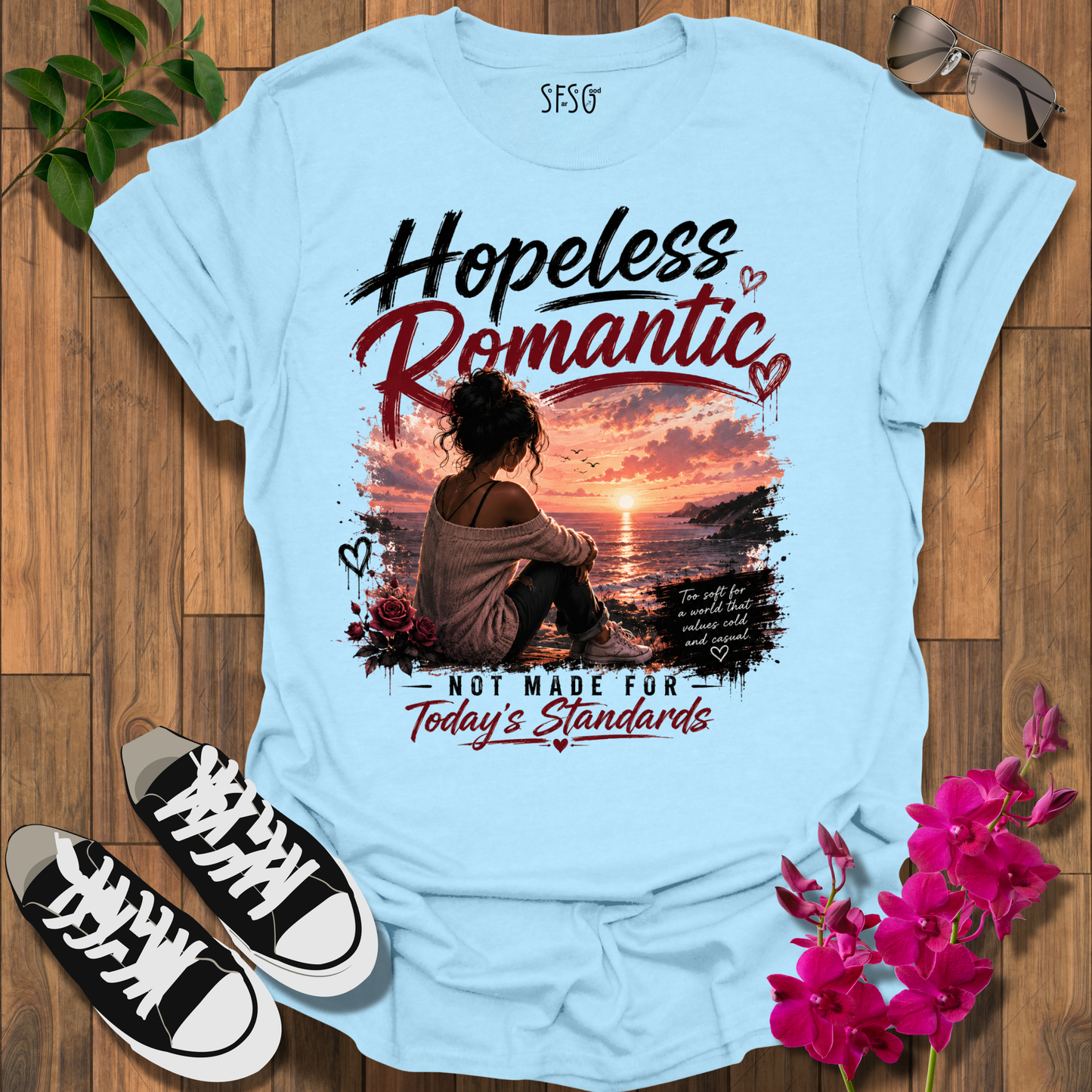 "Hopeless Romantic" "F" T-Shirt