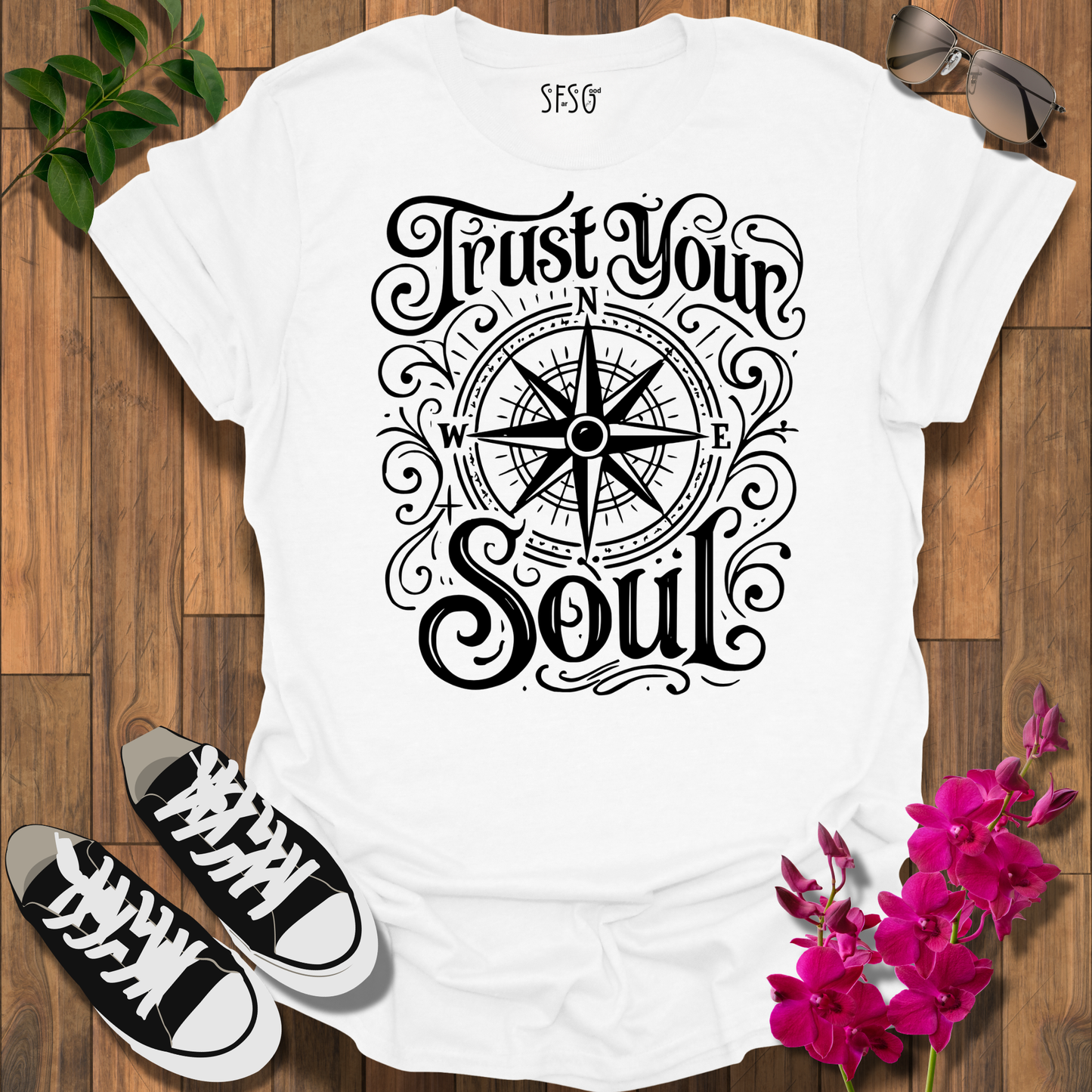 Trust YourSelf (Moral Compass) T‑Shirt — Inspirational Travel Graphic Tee