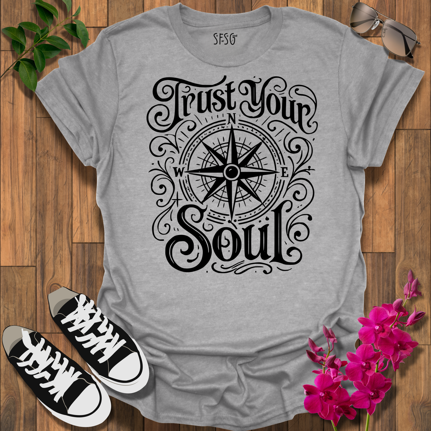 Trust YourSelf (Moral Compass) T‑Shirt — Inspirational Travel Graphic Tee