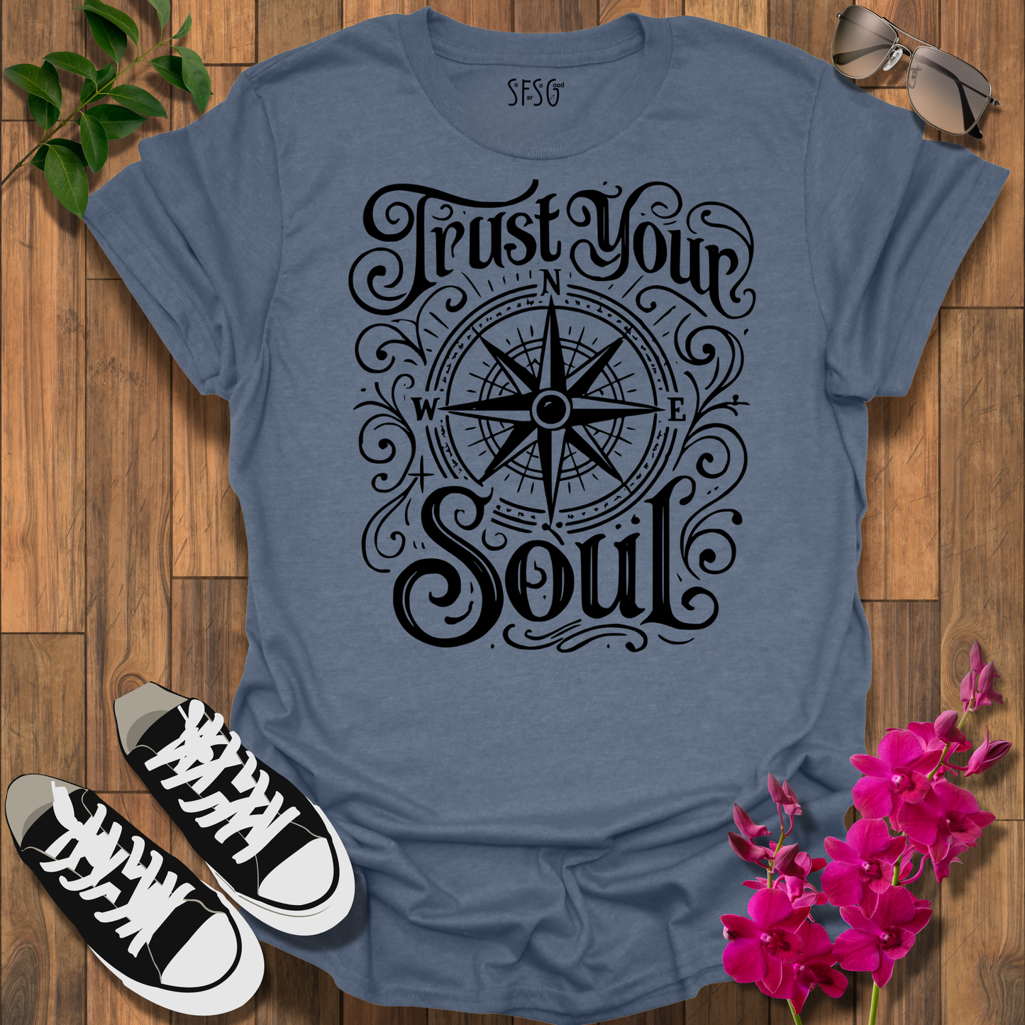 Trust YourSelf (Moral Compass) T‑Shirt — Inspirational Travel Graphic Tee