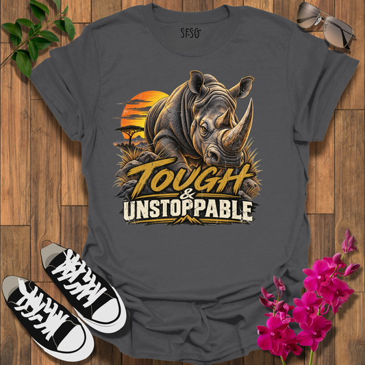 Rhino 'Tough & Unstoppable' T‑Shirt