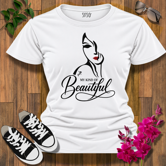 My Kind O f Beautiful T-Shirt — Minimalist Feminine Face Design "You Are So Beautiful"