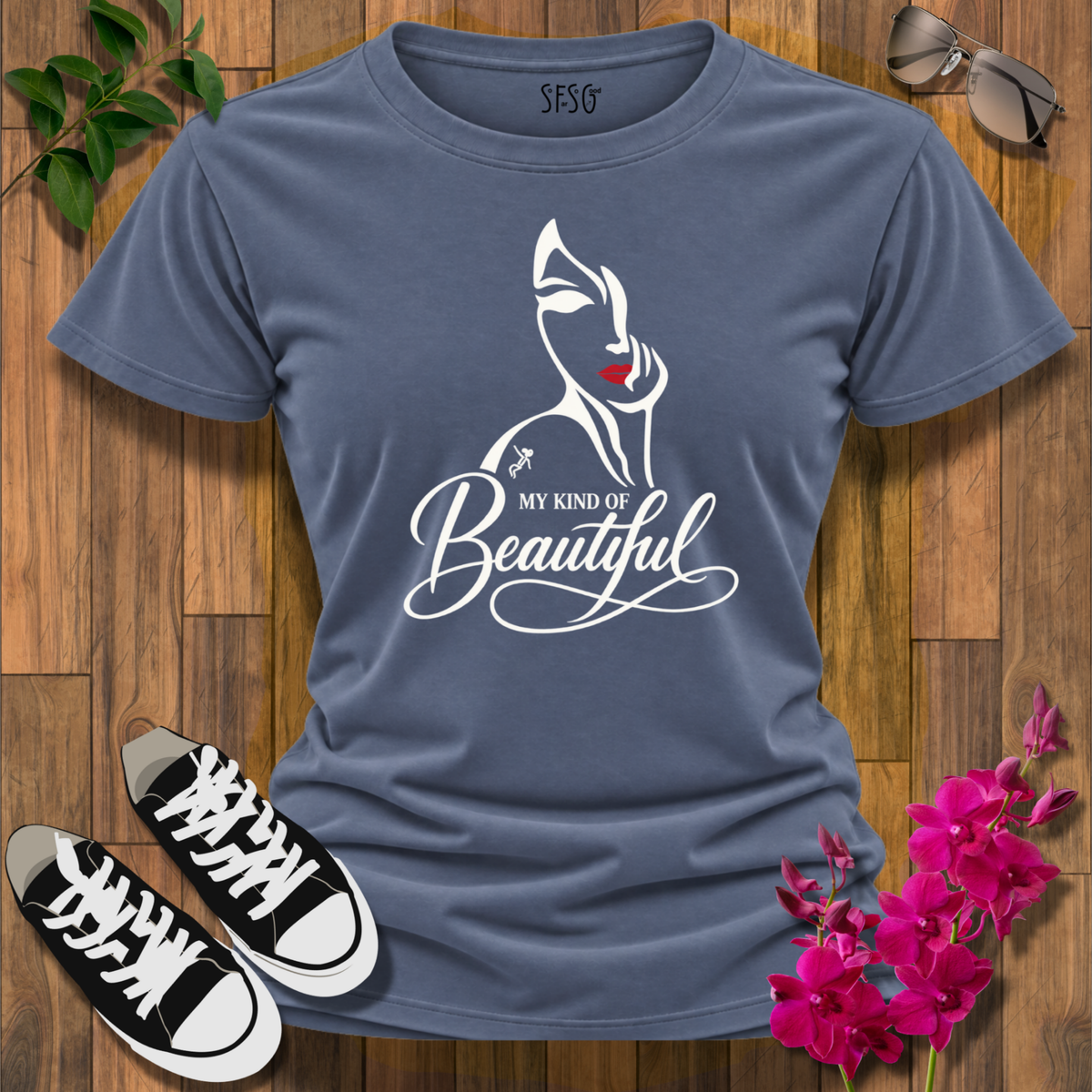 My Kind of Beautiful T-Shirt — Minimalist Feminine Face Design "You Are So Beautiful"