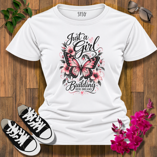 Just a Girl T-Shirt Floral Graphic Tee