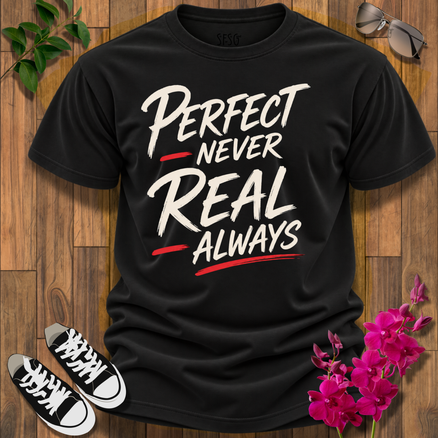 "Never Perfect" T-Shirt Just Have to be Real