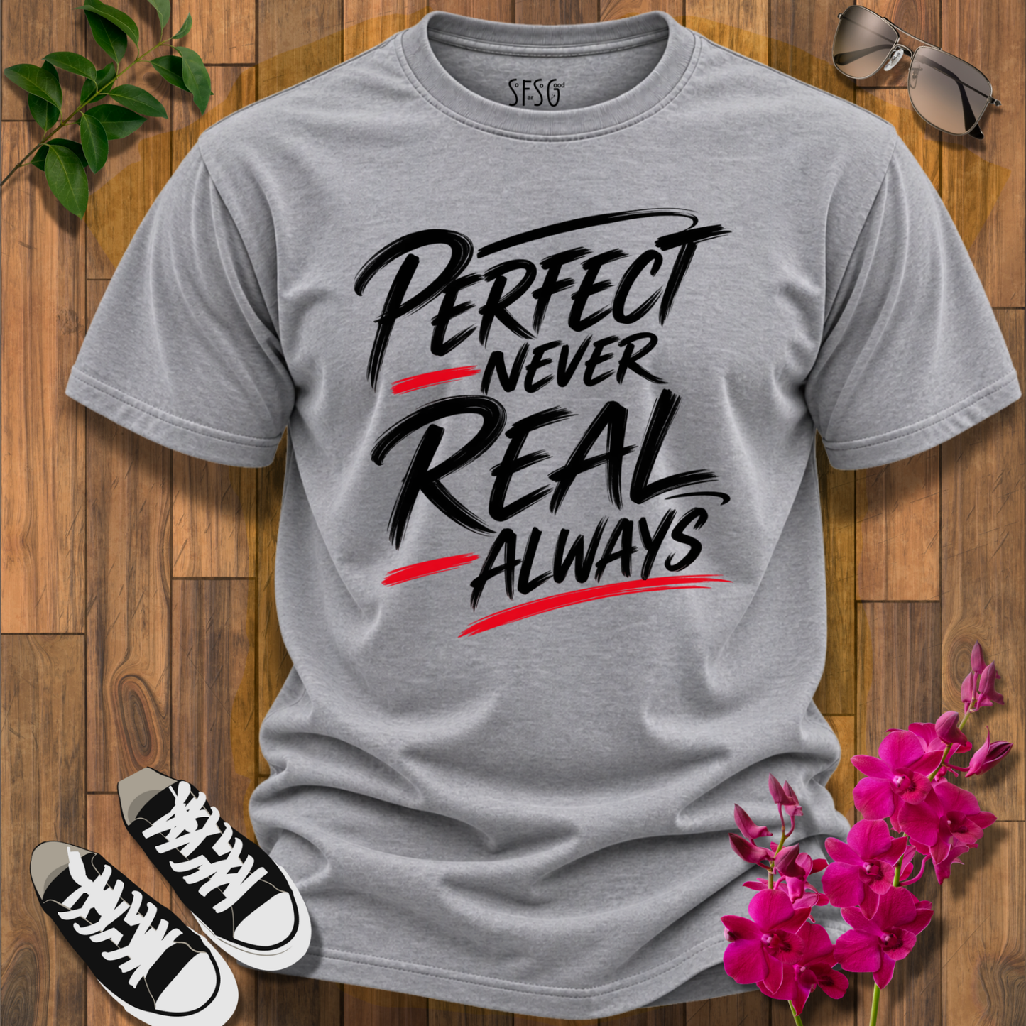 "Never Perfect" T-Shirt Just Have to be Real
