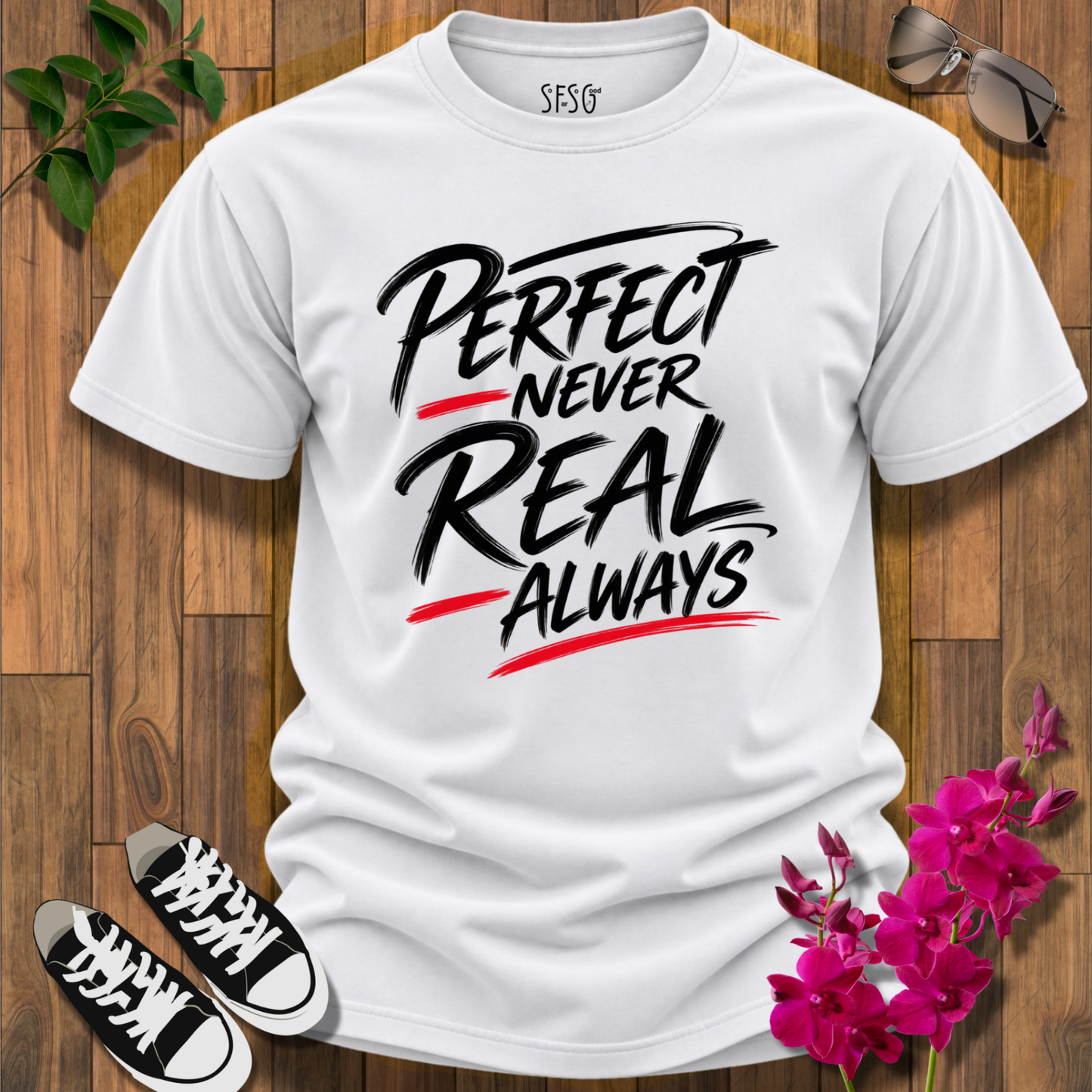 "Never Perfect" T-Shirt Just Have to be Real