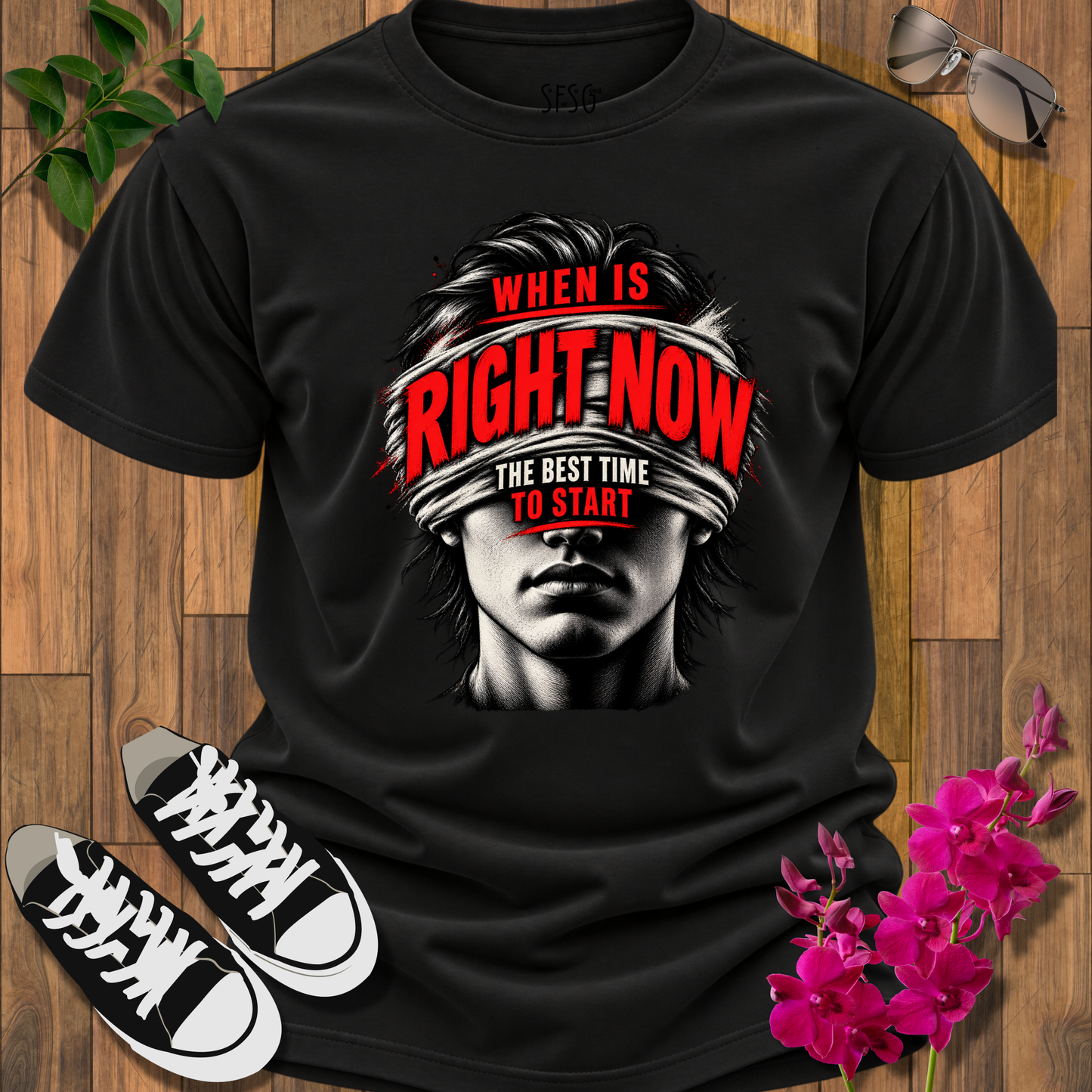 "When Is Right Now" Bold Motivational-Inspirational Tee