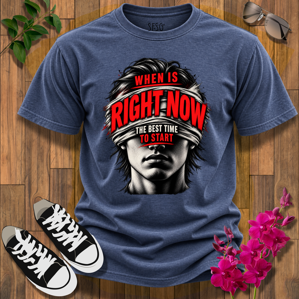 "When Is Right Now" Bold Motivational-Inspirational Tee