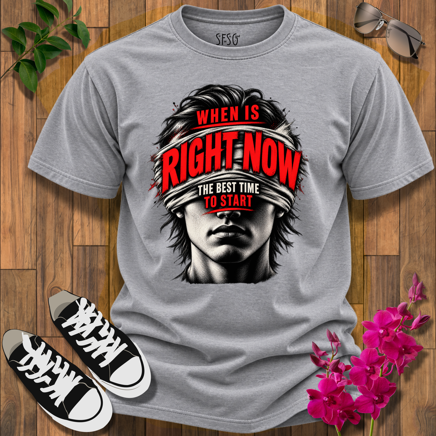 "When Is Right Now" Bold Motivational-Inspirational Tee