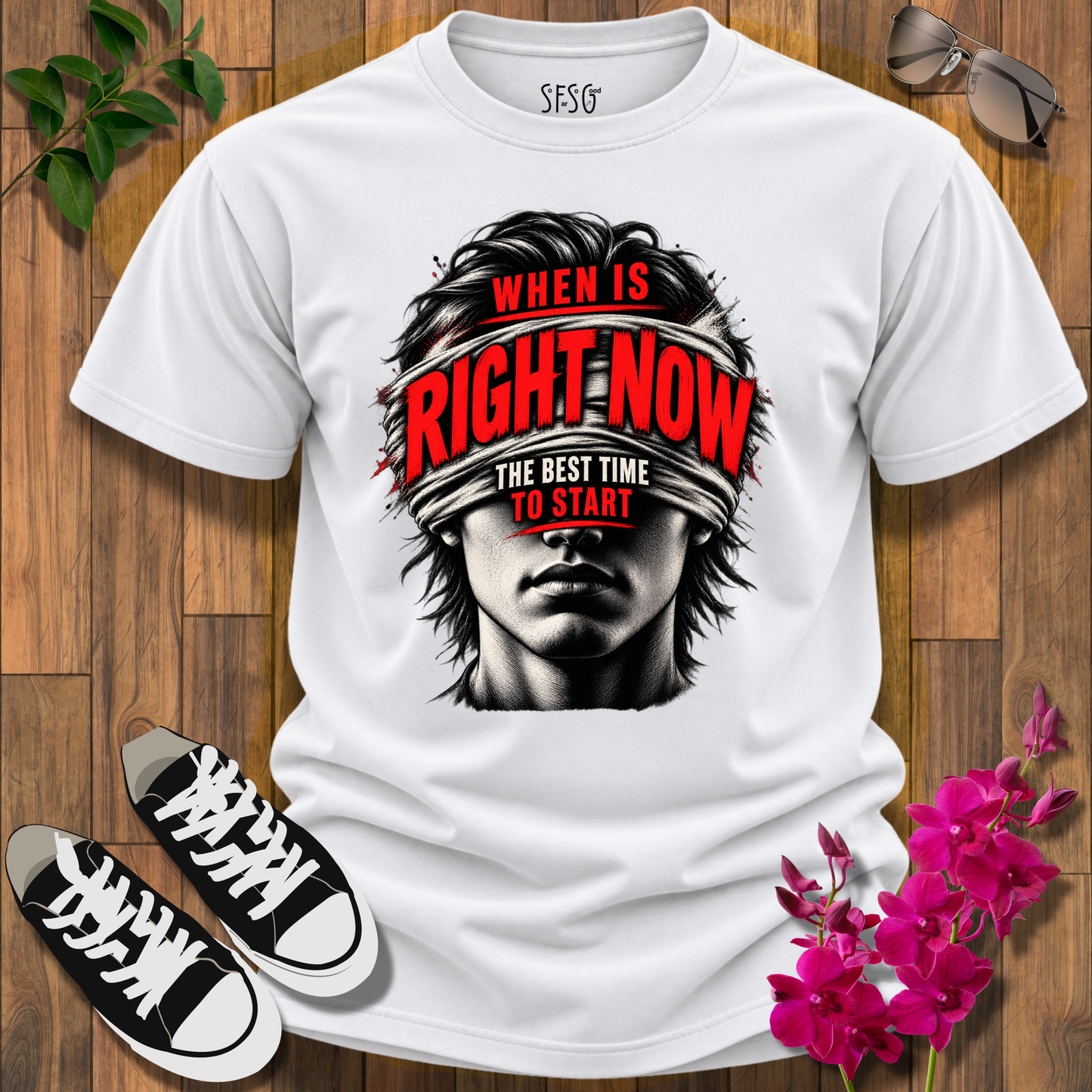 "When Is Right Now" Bold Motivational-Inspirational Tee