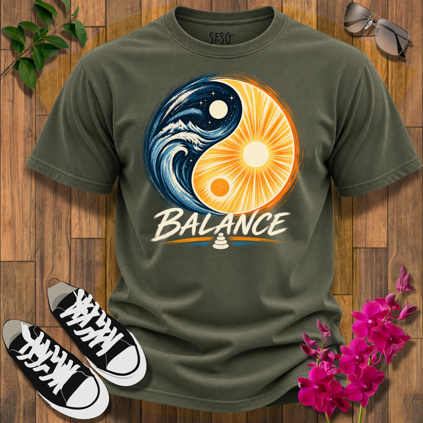 Balance Yin Yang Sun & Moon T-Shirt