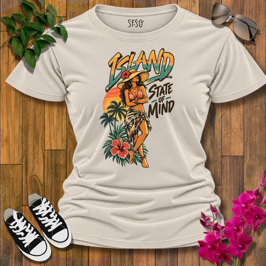 Island State of Mind T-Shirt — Tropical Vintage Beach Vibes Tee