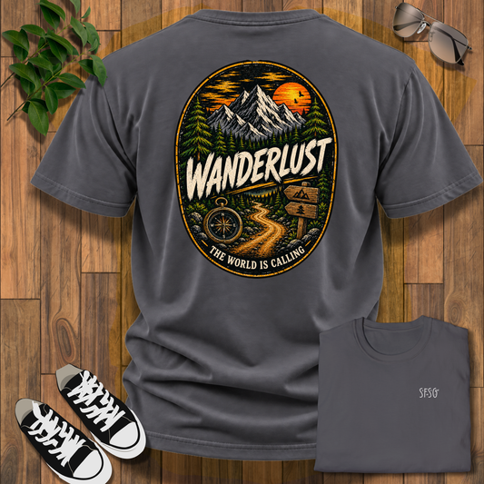 WanderLust T‑Shirt — Small Chest Monogram Tee