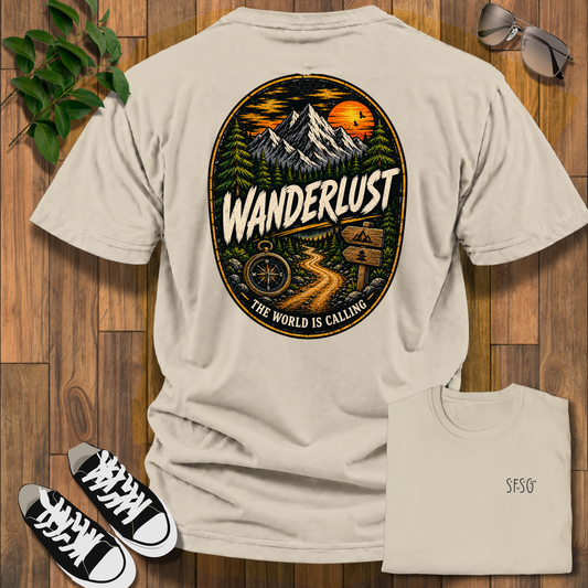 WanderLust T‑Shirt — Small Chest Monogram Tee