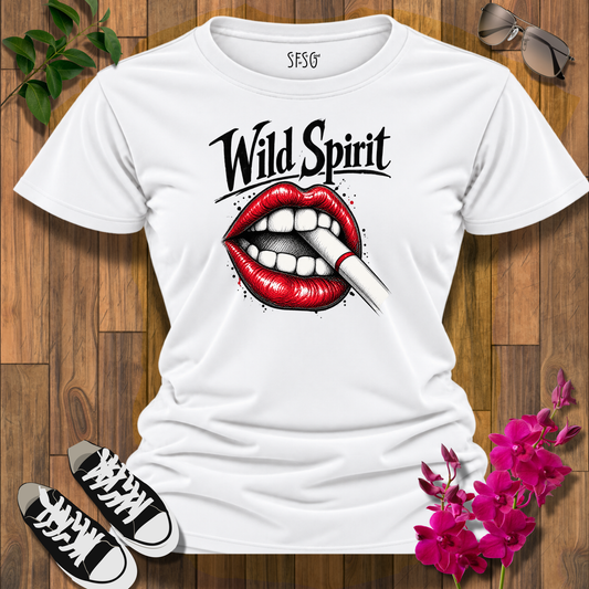 Wild Spirit Graphic Tee — Red Lip Bite T-Shirt