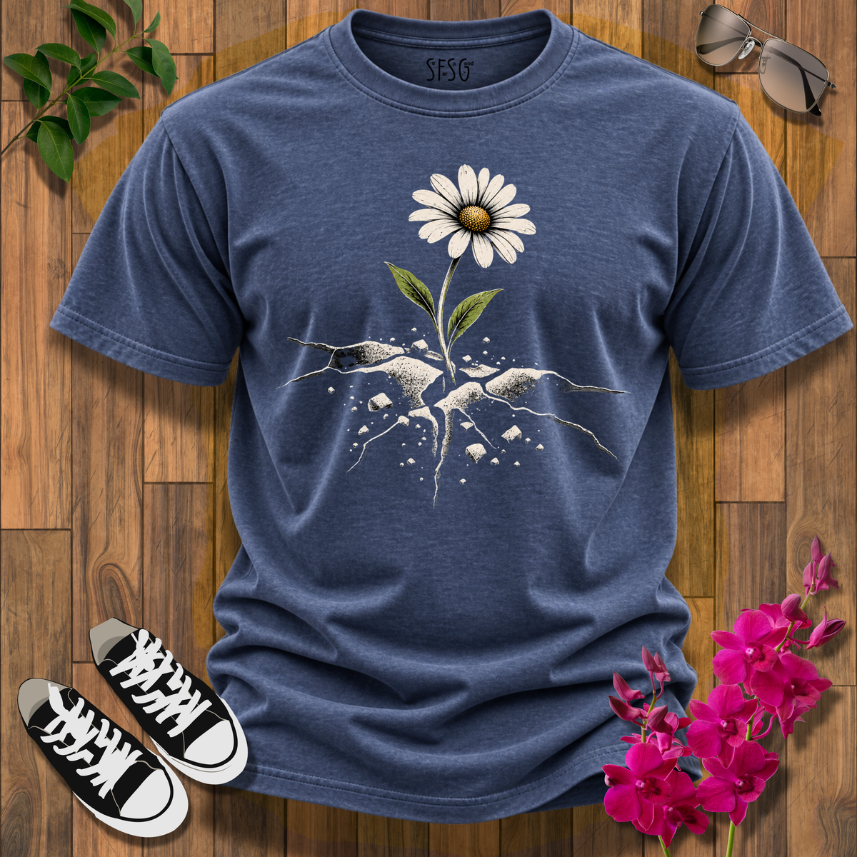 "Still Growing" T-Shirt — Floral Resilience Graphic Tee
