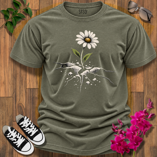 "Still Growing" T-Shirt — Floral Resilience Graphic Tee