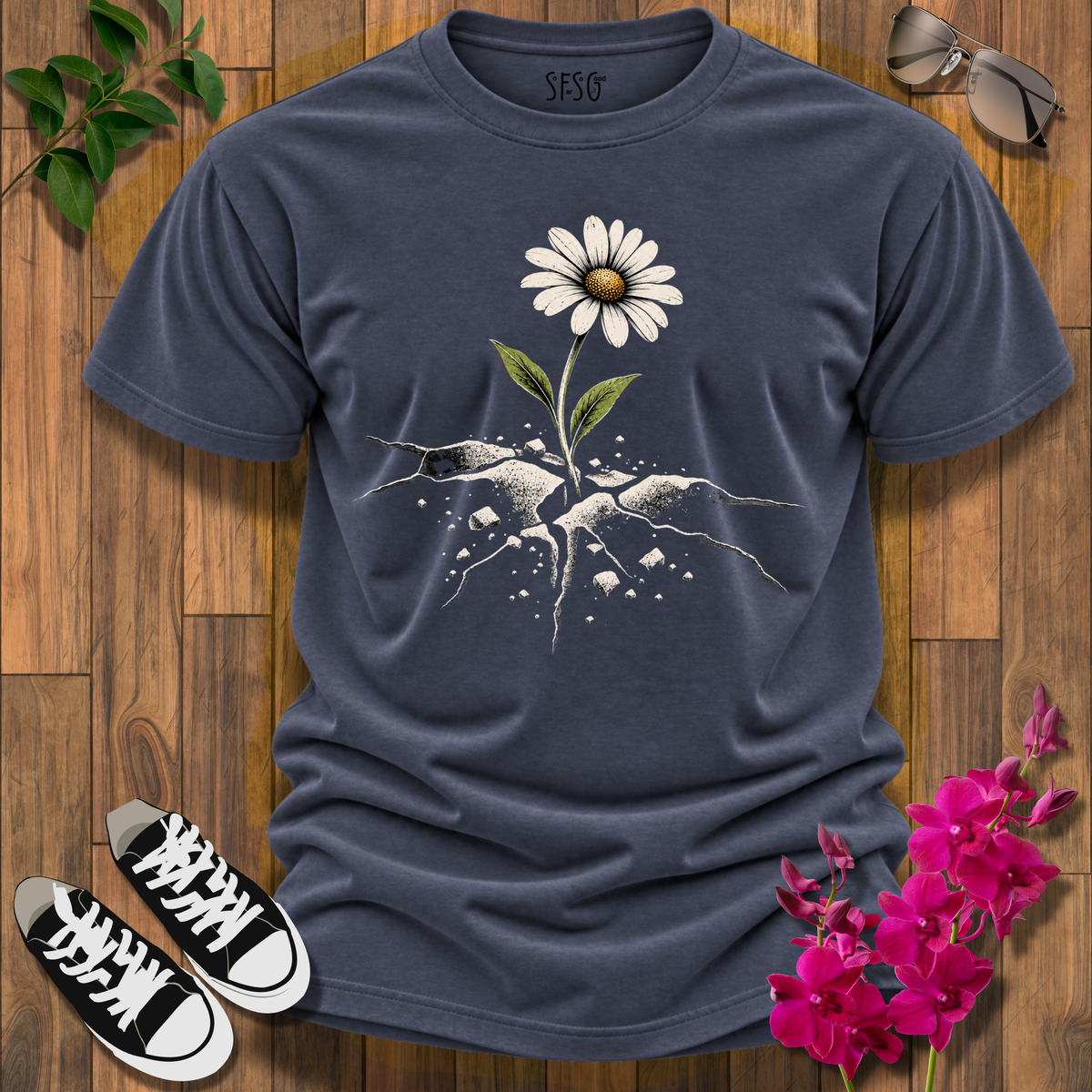 "Still Growing" T-Shirt — Floral Resilience Graphic Tee