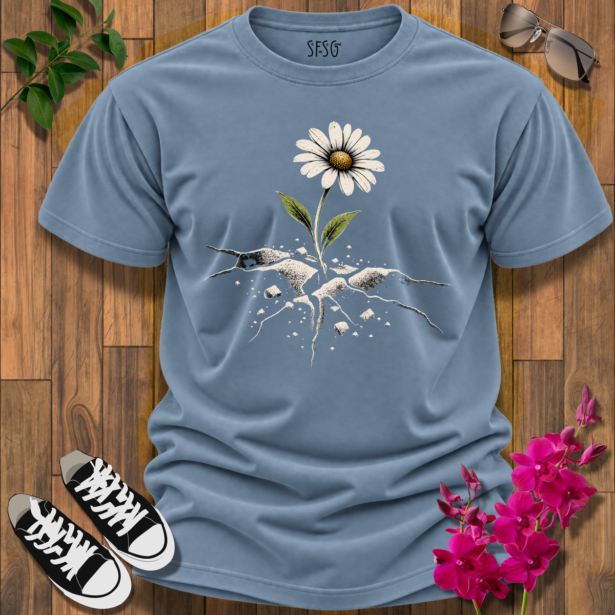 "Still Growing" T-Shirt — Floral Resilience Graphic Tee