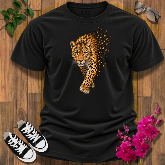"Emergence" T-Shirt Leopard Tee "From Out of Nowhere" Quiet & Powerful