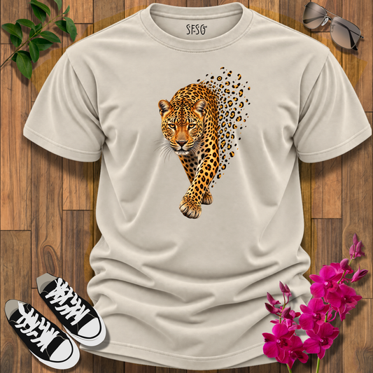 "Emergence" T-Shirt Leopard Tee "From Out of Nowhere" Quiet & Powerful