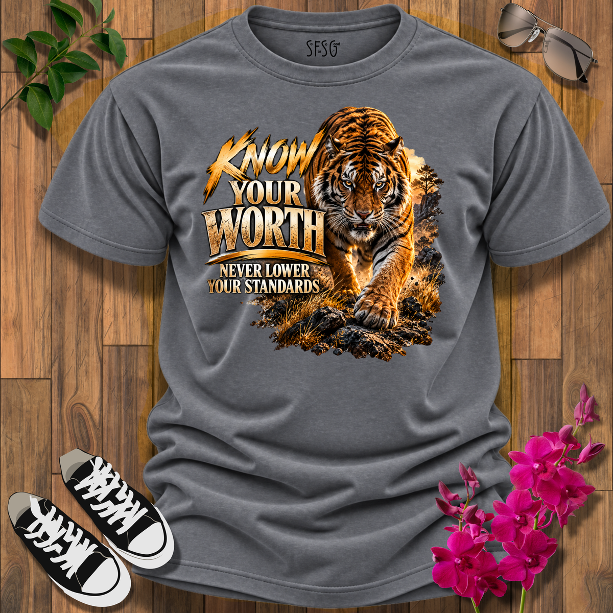 "Tiger" T-Shirt Never Lower Your Standards