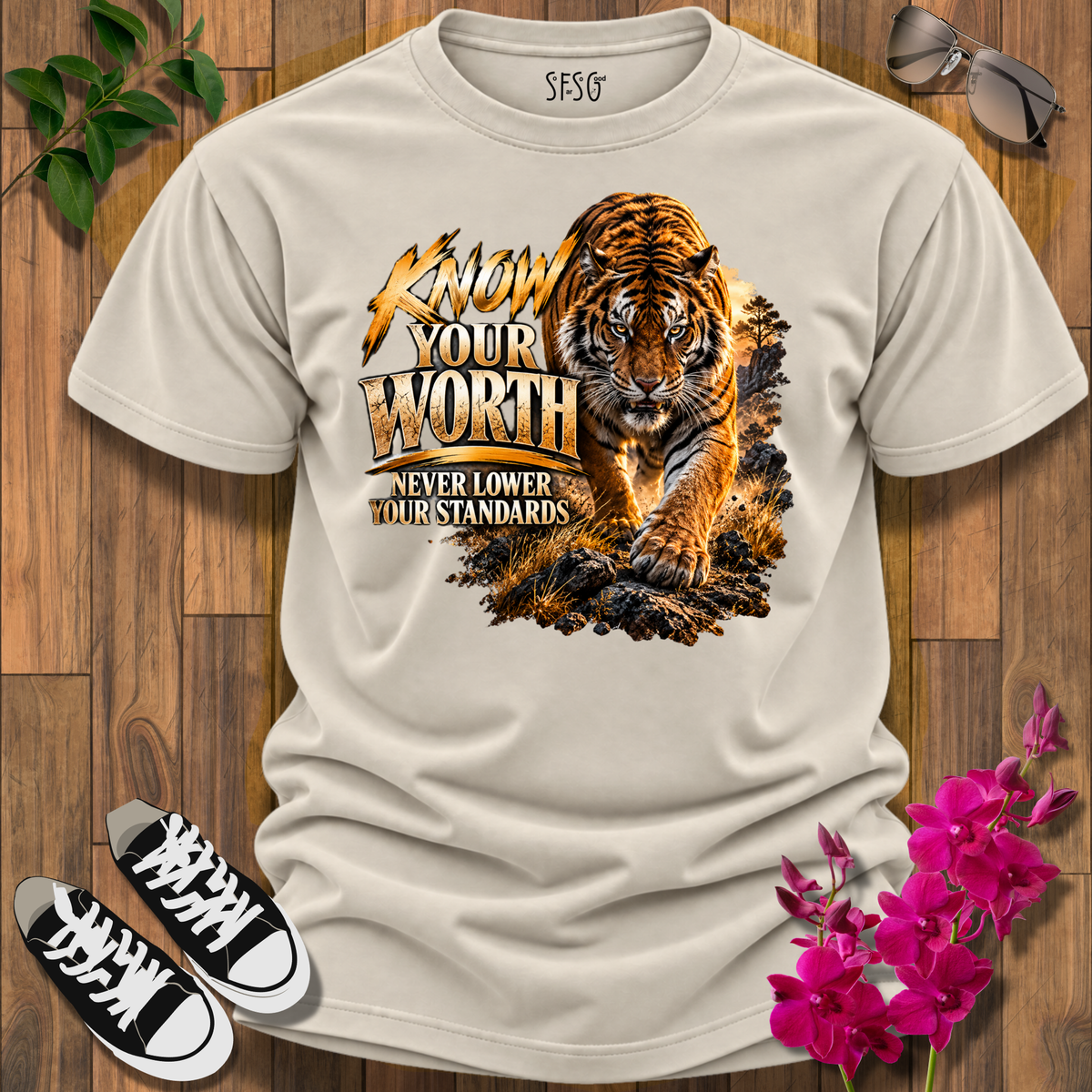 "Tiger" T-Shirt Never Lower Your Standards