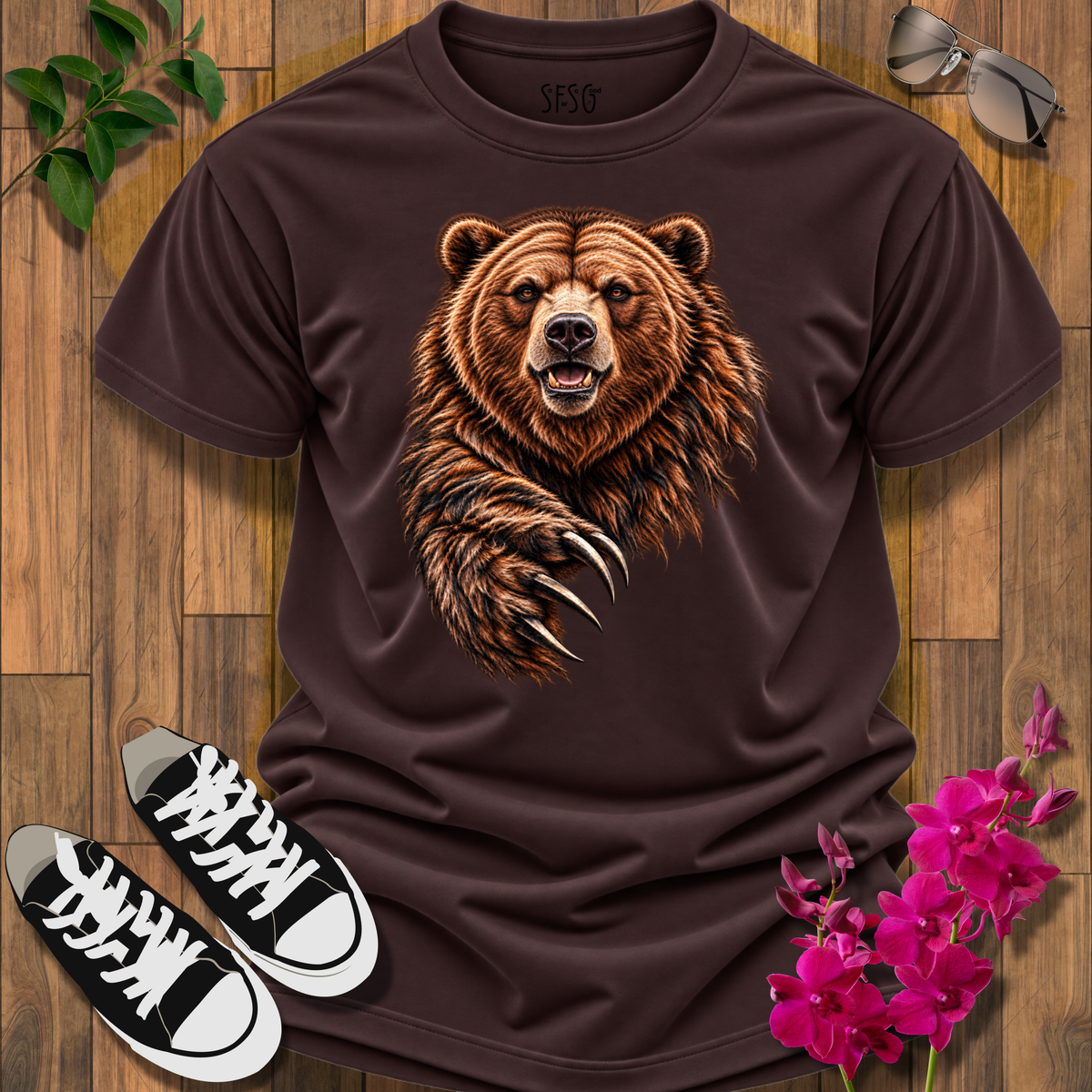 'Bear' T-Shirt — Rustic Wildlife Graphic Tee for Nature Lovers