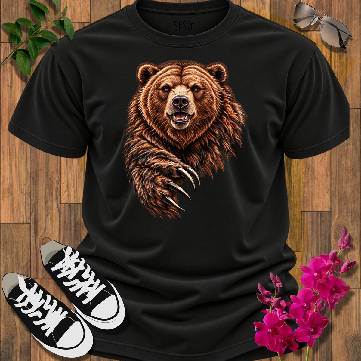 'Bear' T-Shirt — Rustic Wildlife Graphic Tee for Nature Lovers