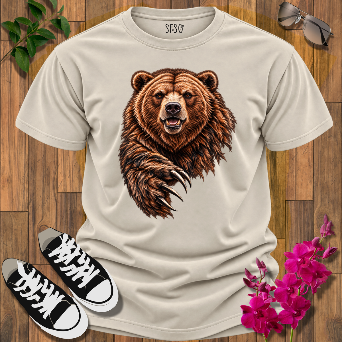 'Bear' T-Shirt — Rustic Wildlife Graphic Tee for Nature Lovers