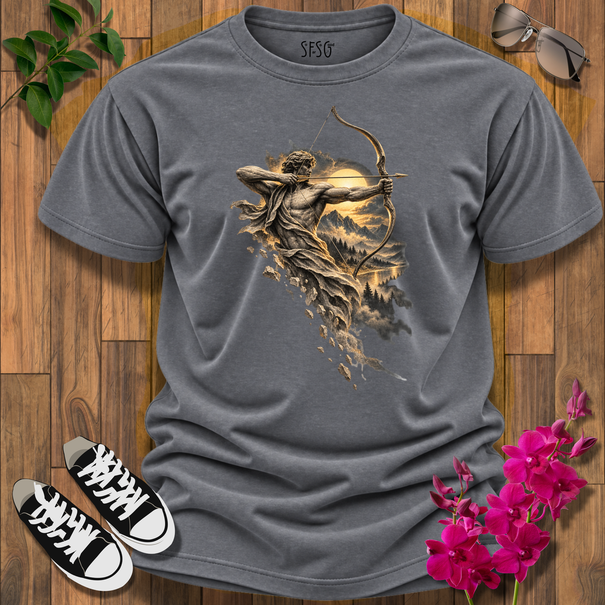 'Stay Focused' T-Shirt — Ethereal Forest Archer Graphic Tee