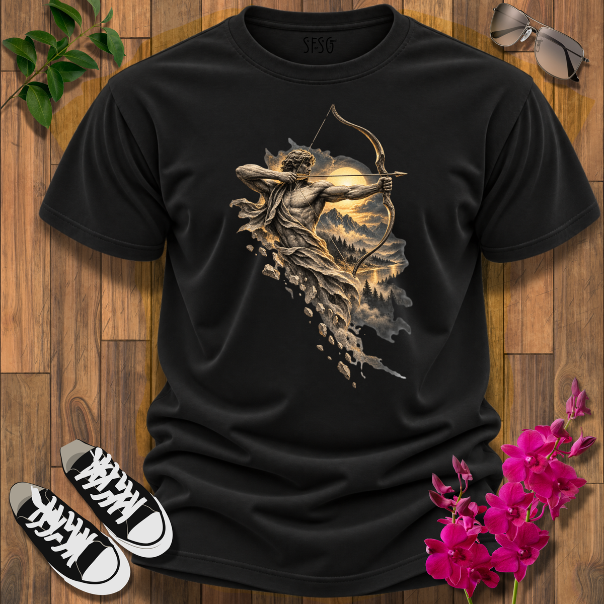 'Stay Focused' T-Shirt — Ethereal Forest Archer Graphic Tee