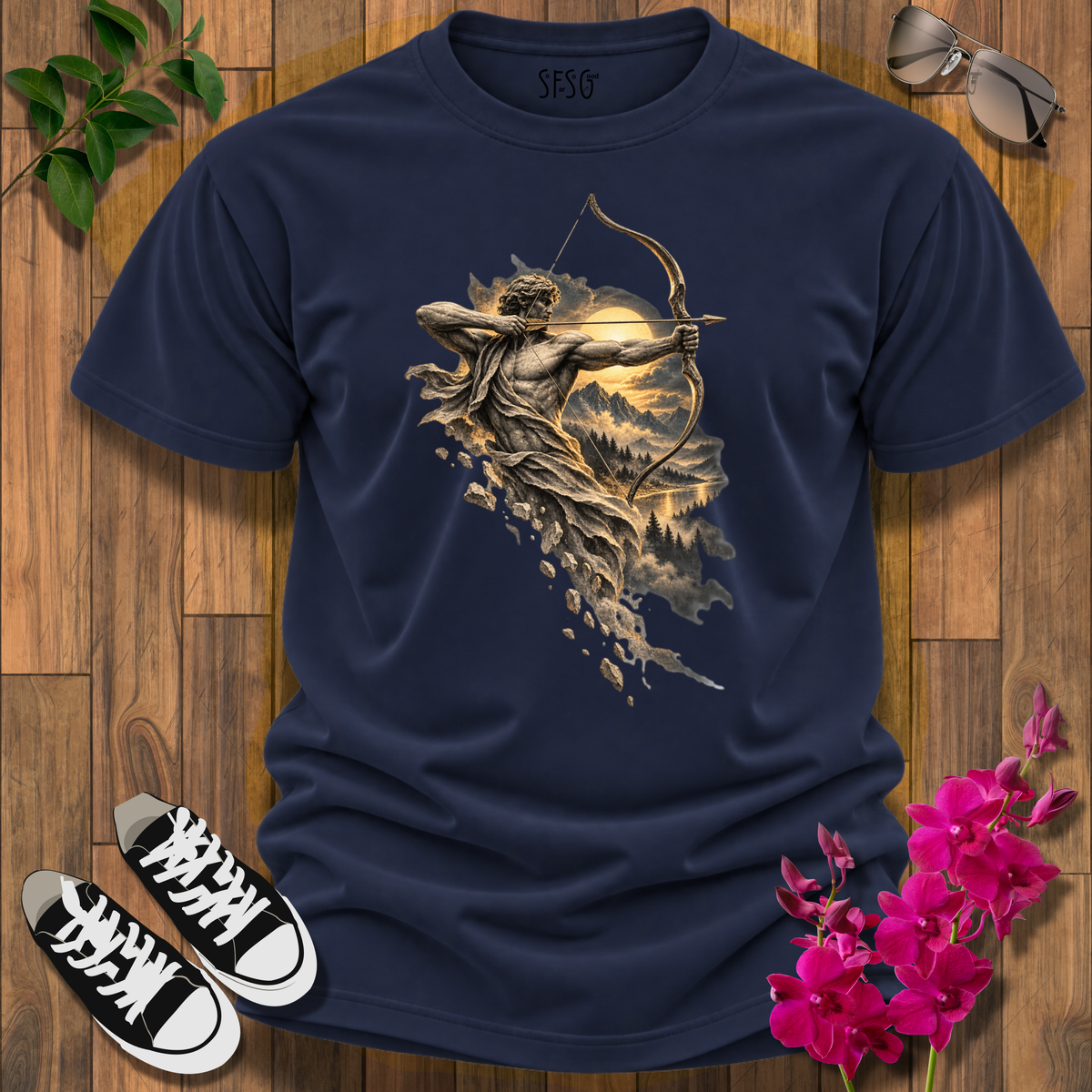 'Stay Focused' T-Shirt — Ethereal Forest Archer Graphic Tee