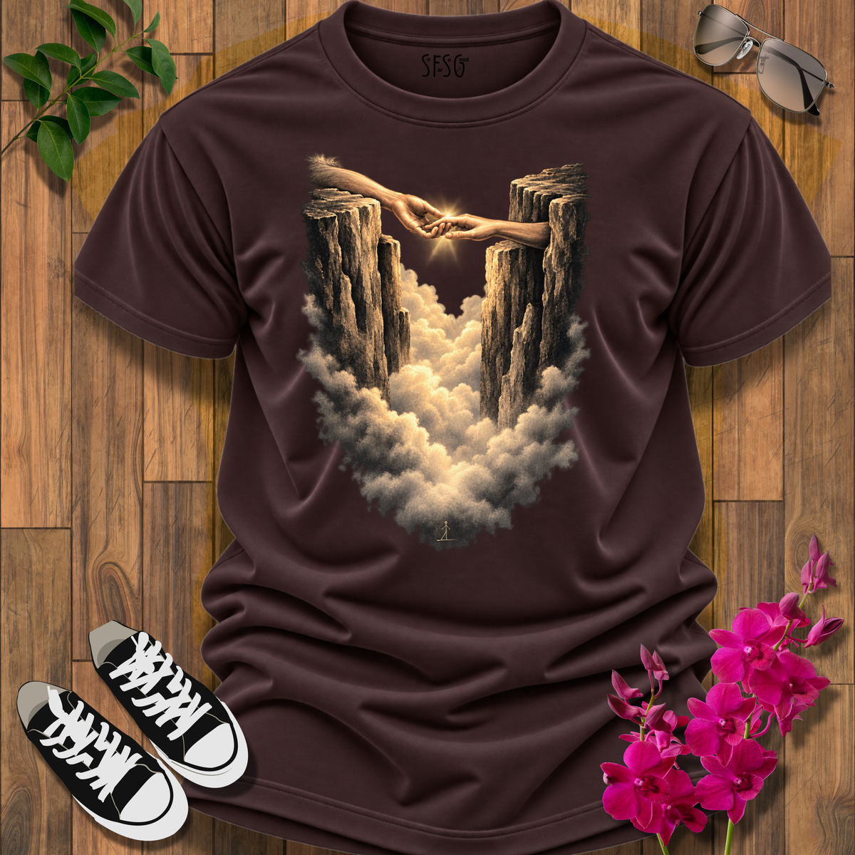 'Bridging the Divide' T-Shirt Cloud Graphic