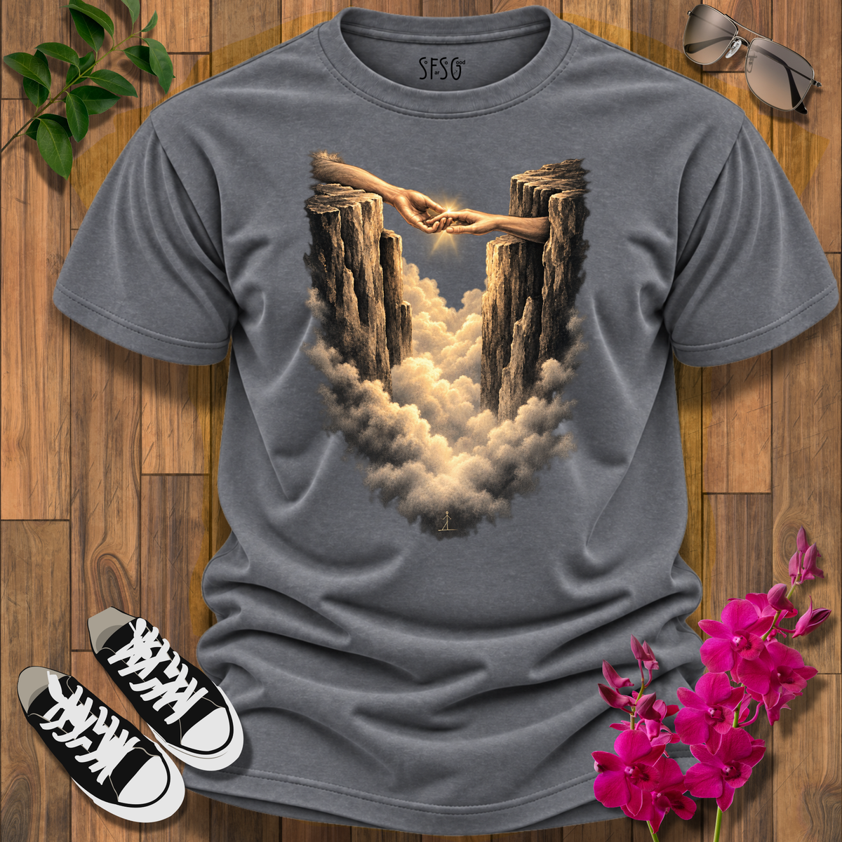 'Bridging the Divide' T-Shirt Cloud Graphic