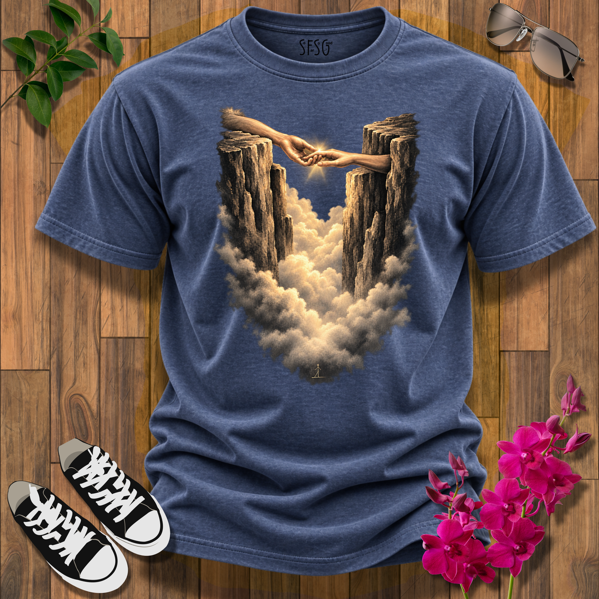 'Bridging the Divide' T-Shirt Cloud Graphic