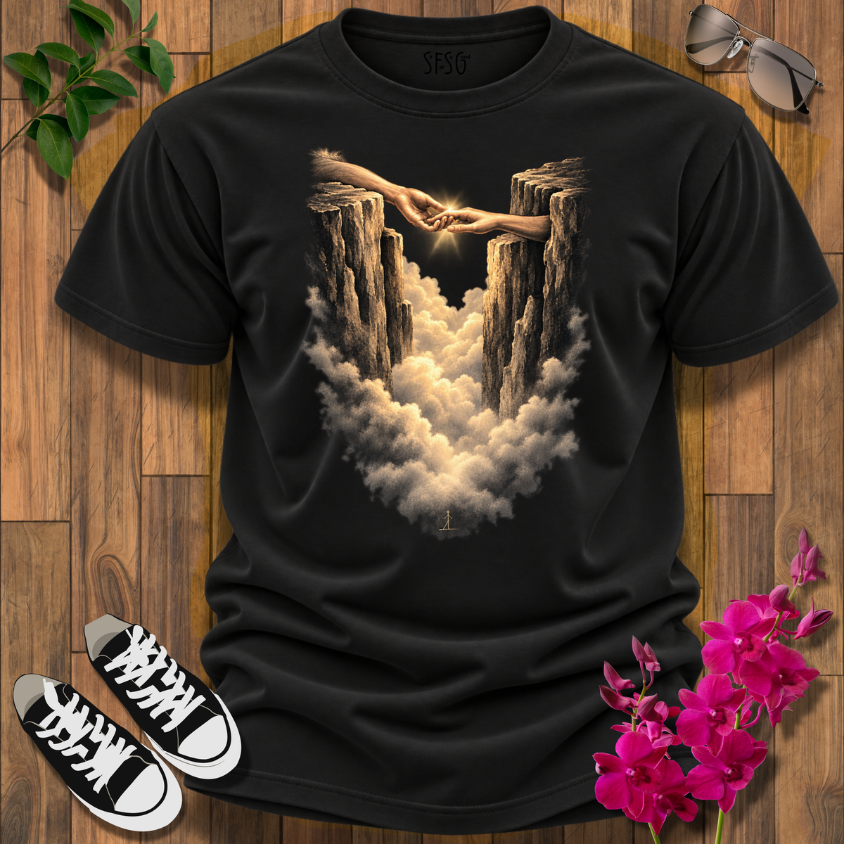 'Bridging the Divide' T-Shirt Cloud Graphic