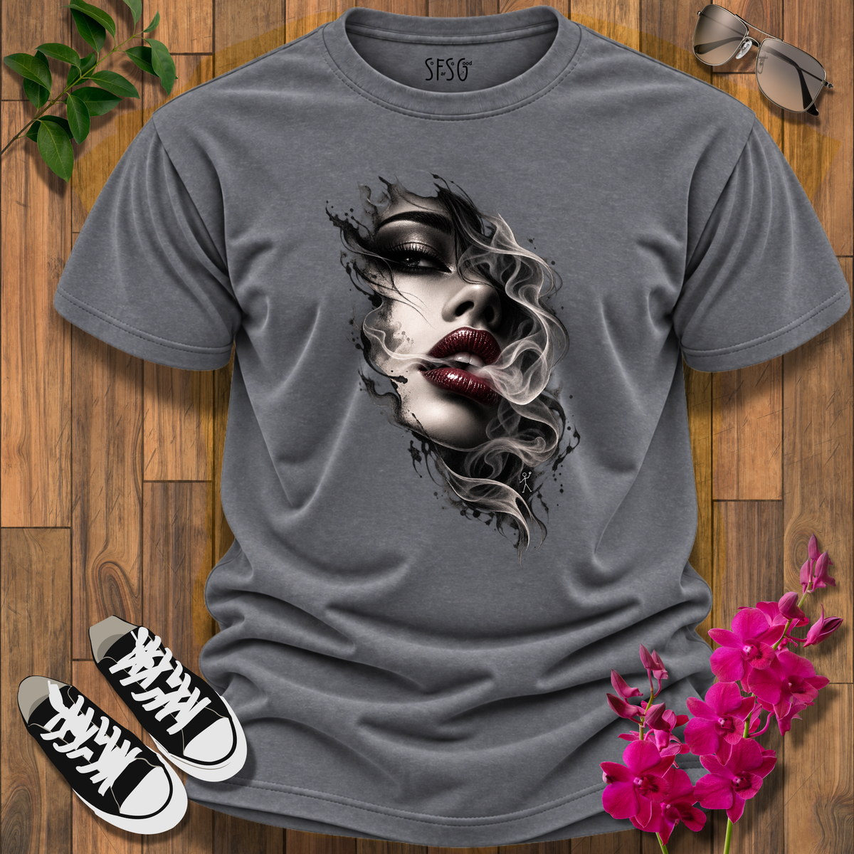 'Smolder' T-Shirt Mystical Woman Portrait Art Tee