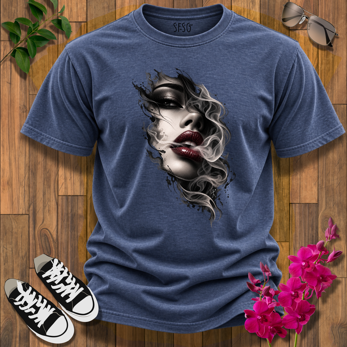 'Smolder' T-Shirt Mystical Woman Portrait Art Tee