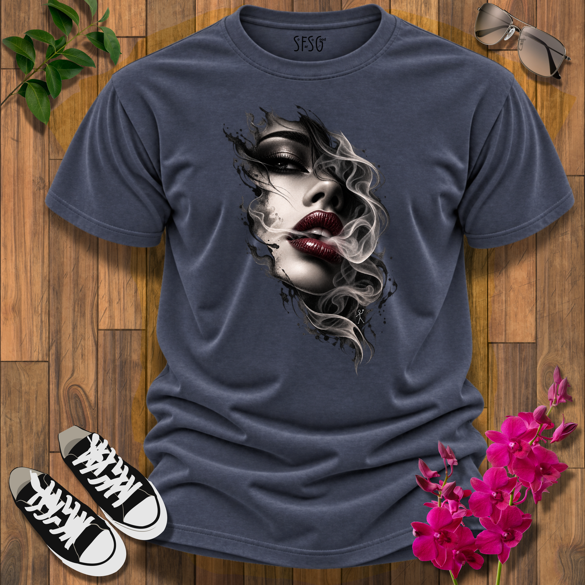 'Smolder' T-Shirt Mystical Woman Portrait Art Tee